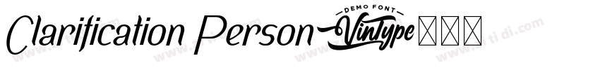 Clarification Person字体转换